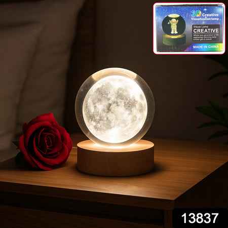 3d Crystal Ball Lamps With Base  (1 Pc)