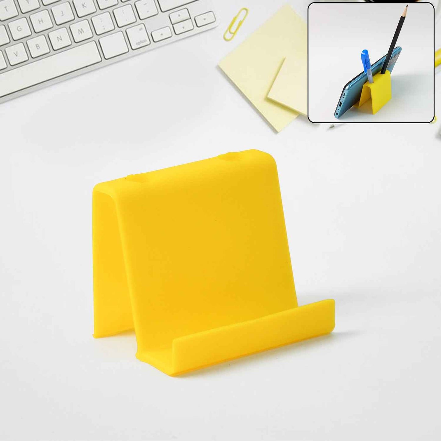 Multifunctional Plastic Mobile Phone Stand  Pen Holder (1 Pc  Mix Color)