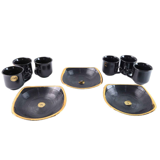 8237 Sweet Buzz Ceramic Tea  Cups  Mug Set With Seashell Shape Serving Bowl Milk Cup Coffee Cup Tea Cup Breakfast Cup Drinking Mug Or Outdoor For Household Gift For Birthday Wedding Party (8 Pcs Set) - Best Deals at BeSh Deals®