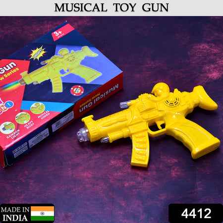 4412 Concept Musical Transparent Glow Gear Gun With Rainbow Light ( 1 Pcs )