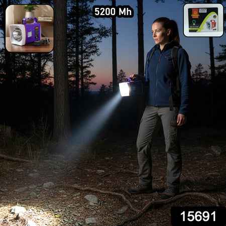 Omega Rechargeable Led Laser Torch Light With 5200 Mah Battery