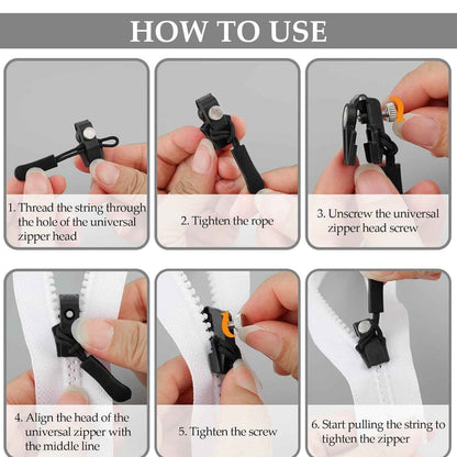 Portable Universal Detachable Zipper Slider (10 Pc  Big)