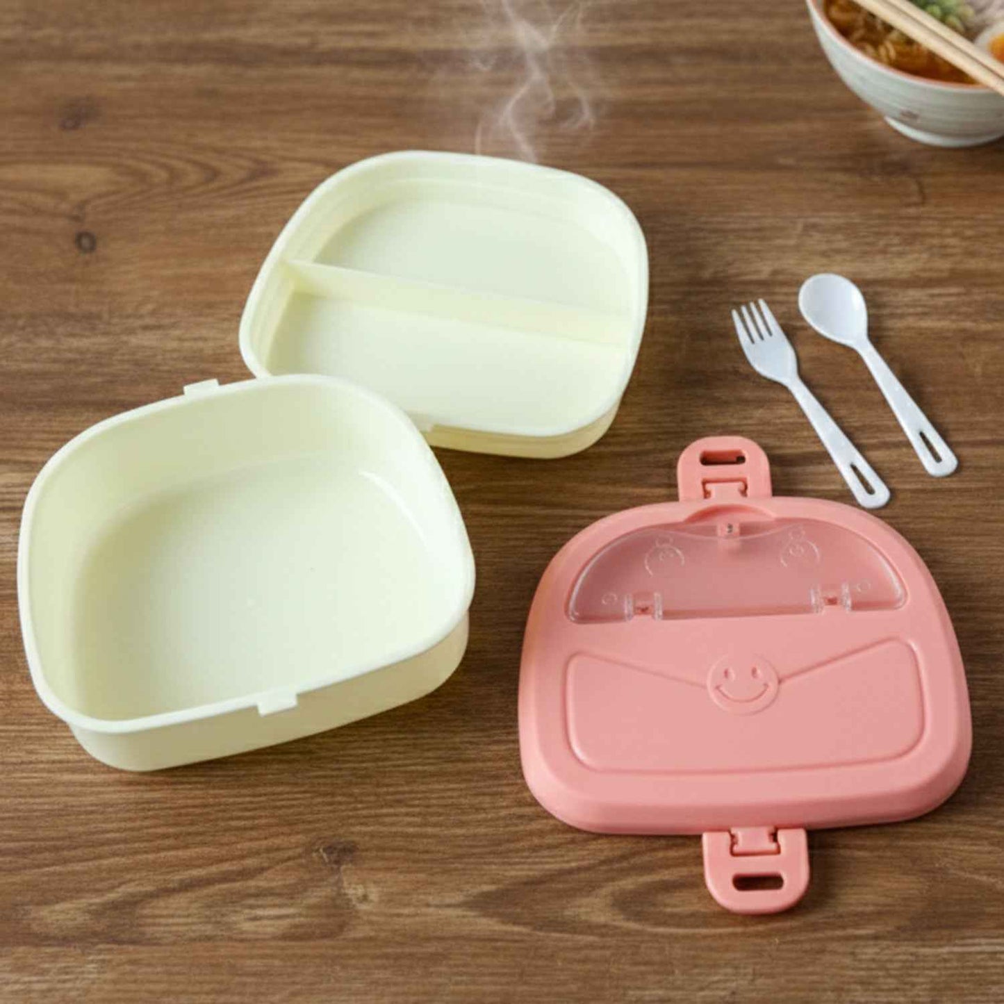 Plastic Lunch Box With Water Bottle Combo Set (1 Set)