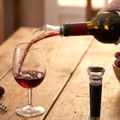 Premium Wine Poorer And Vacuum Bottle Stopper Set (2 Pc)