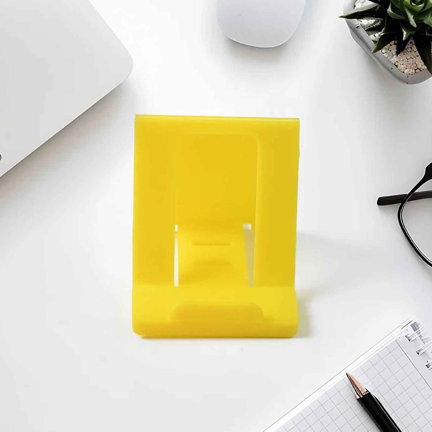 Adjustable Foldable Plastic Mobile Phone Stand (6 Pc  Mix Color)