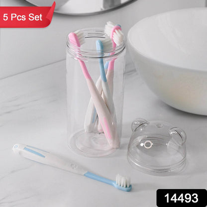 Multipurpose Travel-friendly Toothbrush Holder With 4 Soft Bristle Toothbrushes - Best Deals at BeSh Deals®