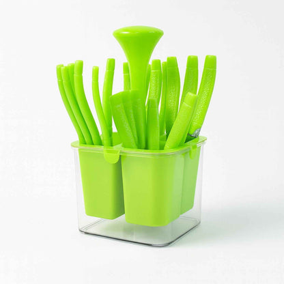 Supermom Premium Fancy Cutlery Set With Holder (24 Pc Set) - BeSh Deals®