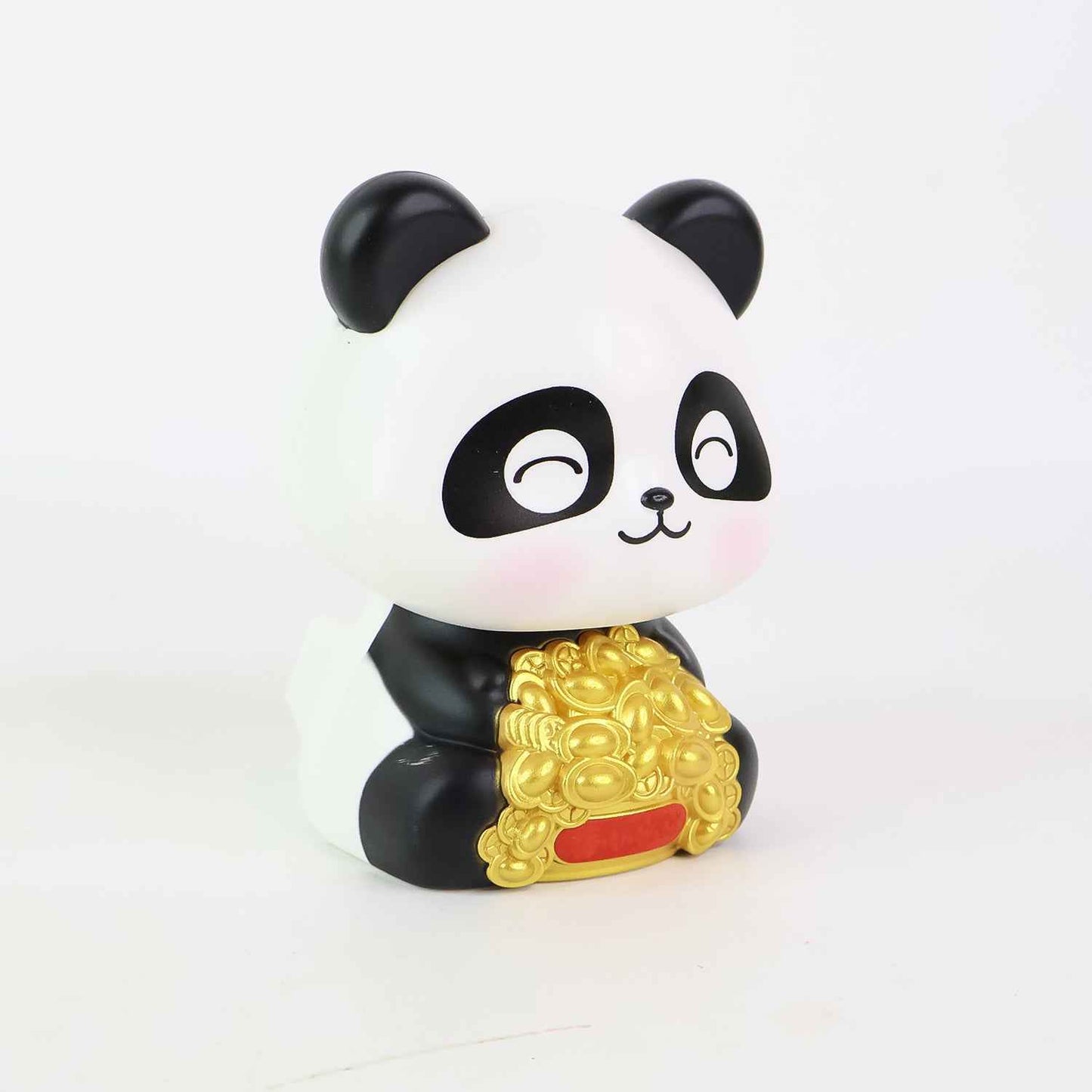 Car Decoration Solar Power Moving Head Panda Statue Creative (1 Pc)