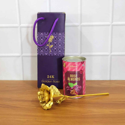 Golden Rose With Almonds Chocolate Gift Set (1 Set)