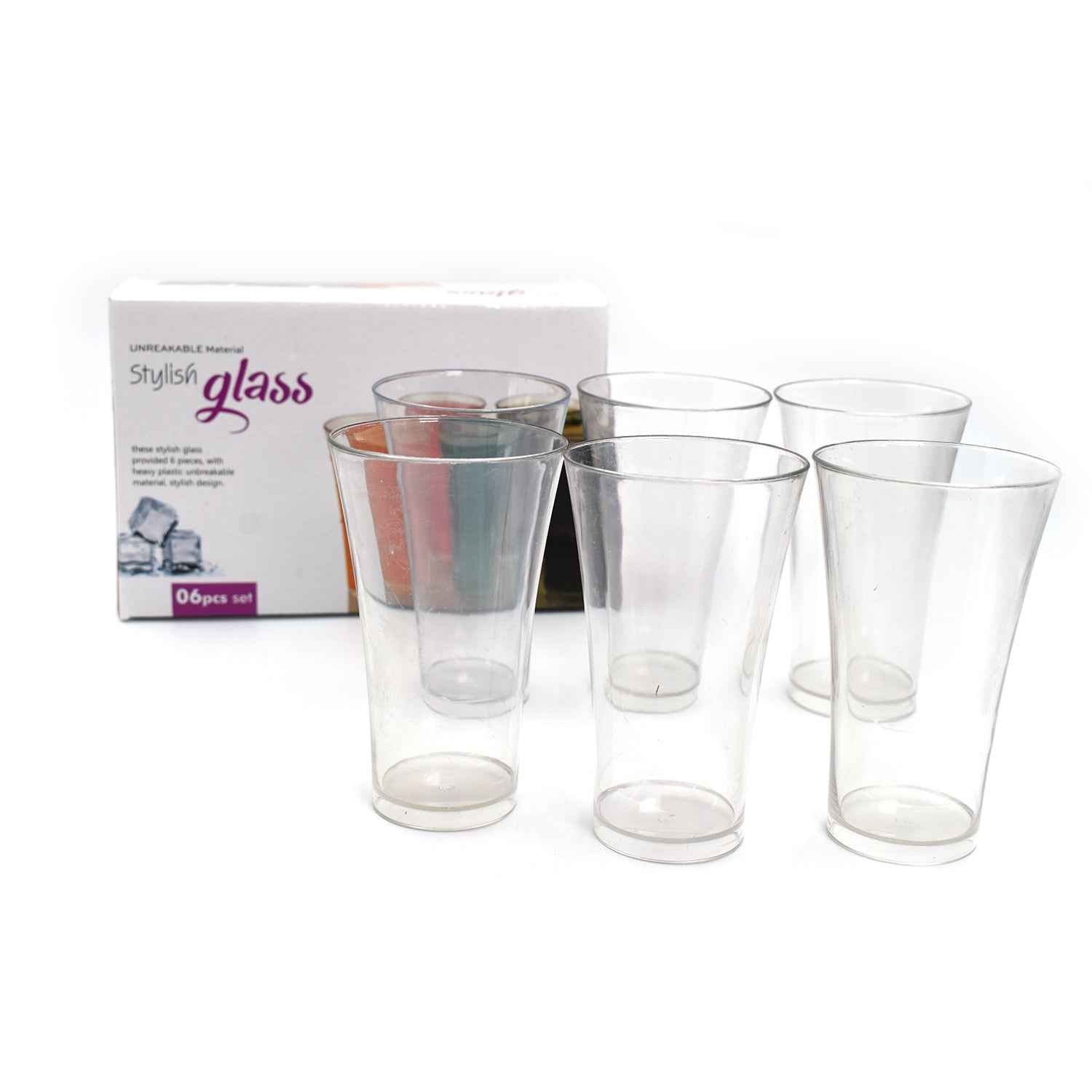 2849 Drinking Glass Juice Glass Water Glass Set Of 6 Transparent Glass