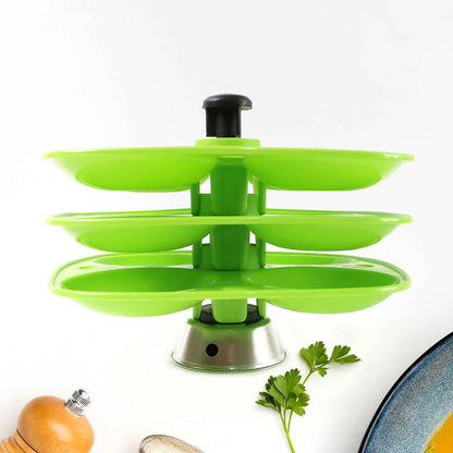 5346 3 Layer Idli Stand Used In All Kinds Of Household Kitchen Purposes For Holding And Serving Idlis.