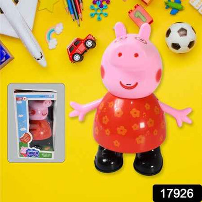 17926 Pig Children Play Toy Pretend Play Toy Fun Gift For Kids Movable Hands Legs Pig Pretend Play Toy Set For Kids Children With Soft Rubber Material (1 Pc  Battery Not Included)