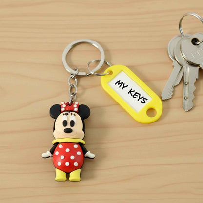 Cartoon Character Keychain With Name Tag (Mix Design 1 Pc)
