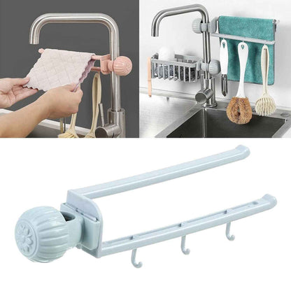Multipurpose Sink Faucet Hanging Towel  Cleaning Tool Holder (1 Pc )