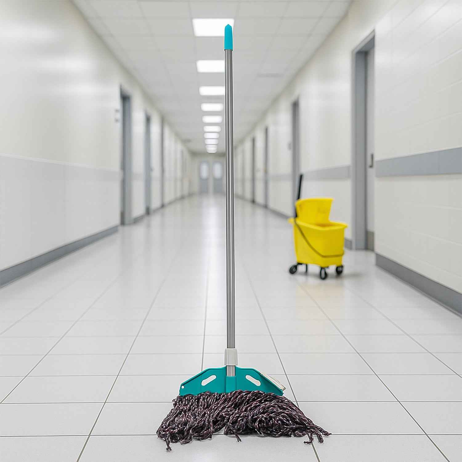 Premium Cotton Yarn Floor Cleaning Mop With Long Handle (1 Pc)