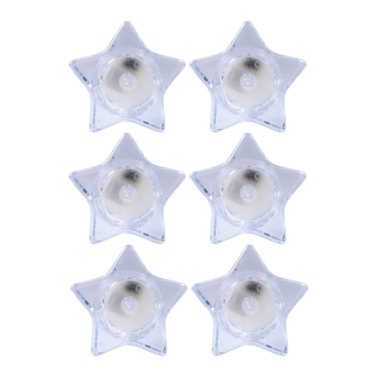 Flameless Star-shaped Led Candles (6 Pc  Set)