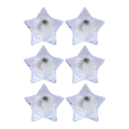 Flameless Star-shaped Led Candles (6 Pc  Set)