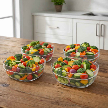 Transparent Multipurpose Serving Bowl Set (4 Pc Set)