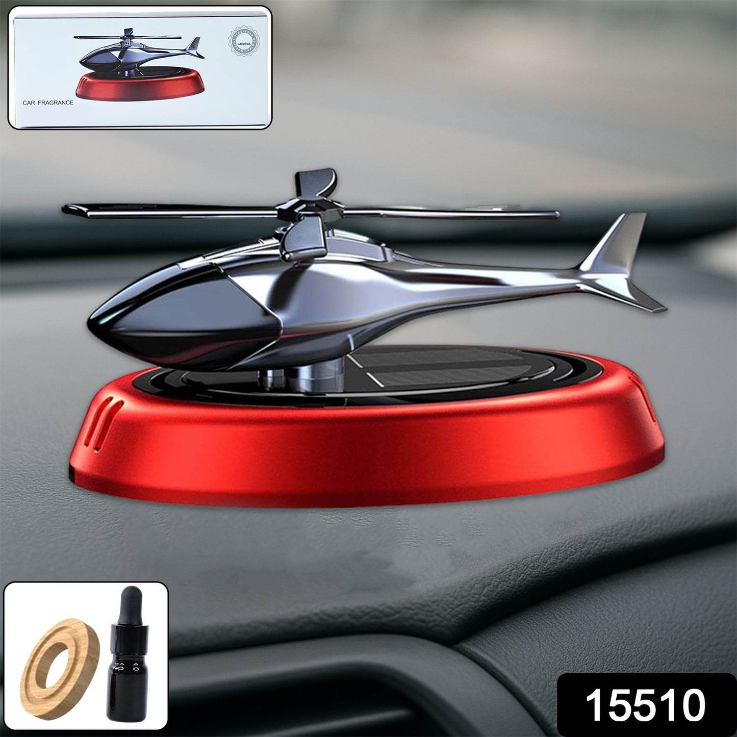Solar-powered Rotating Helicopter Car Air Freshener - Best Deals at BeSh Deals®
