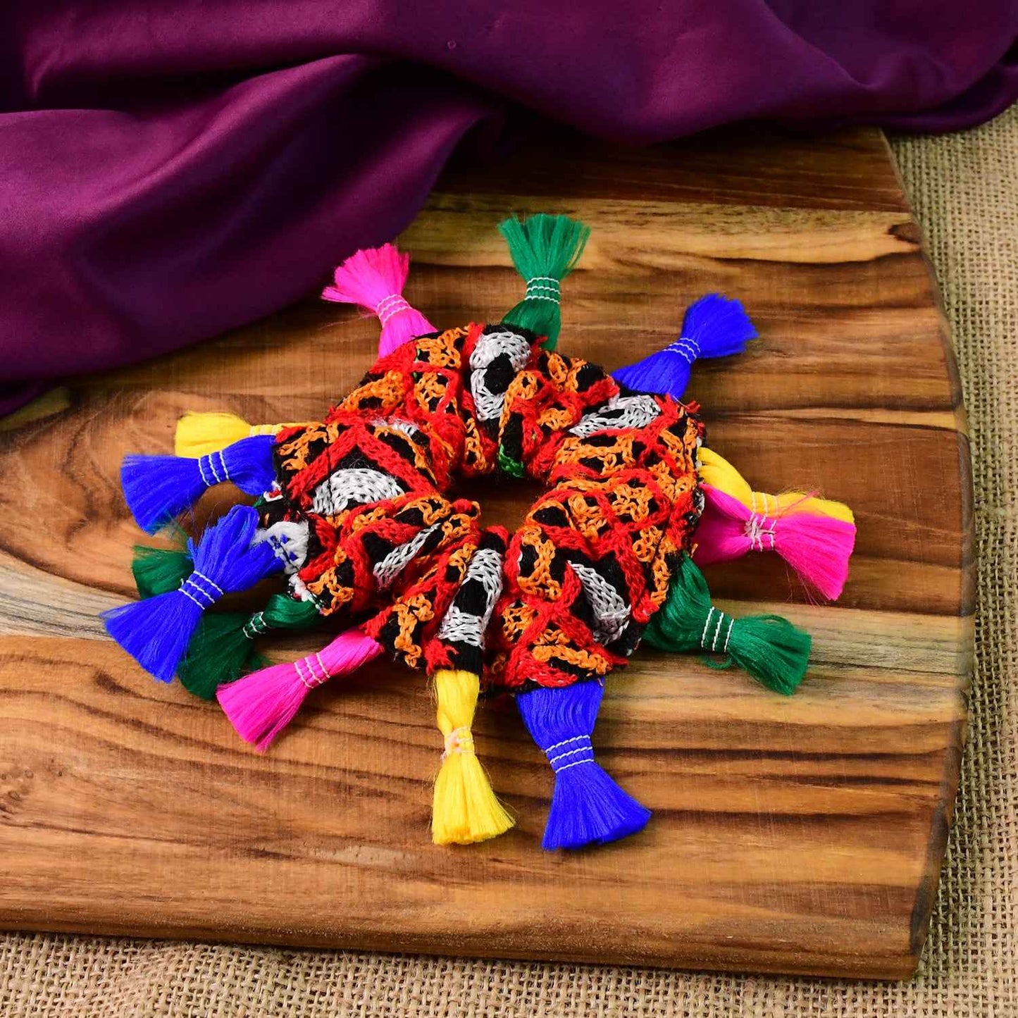 Traditional Multicolor Navratri Hair Bun (1 Pc)