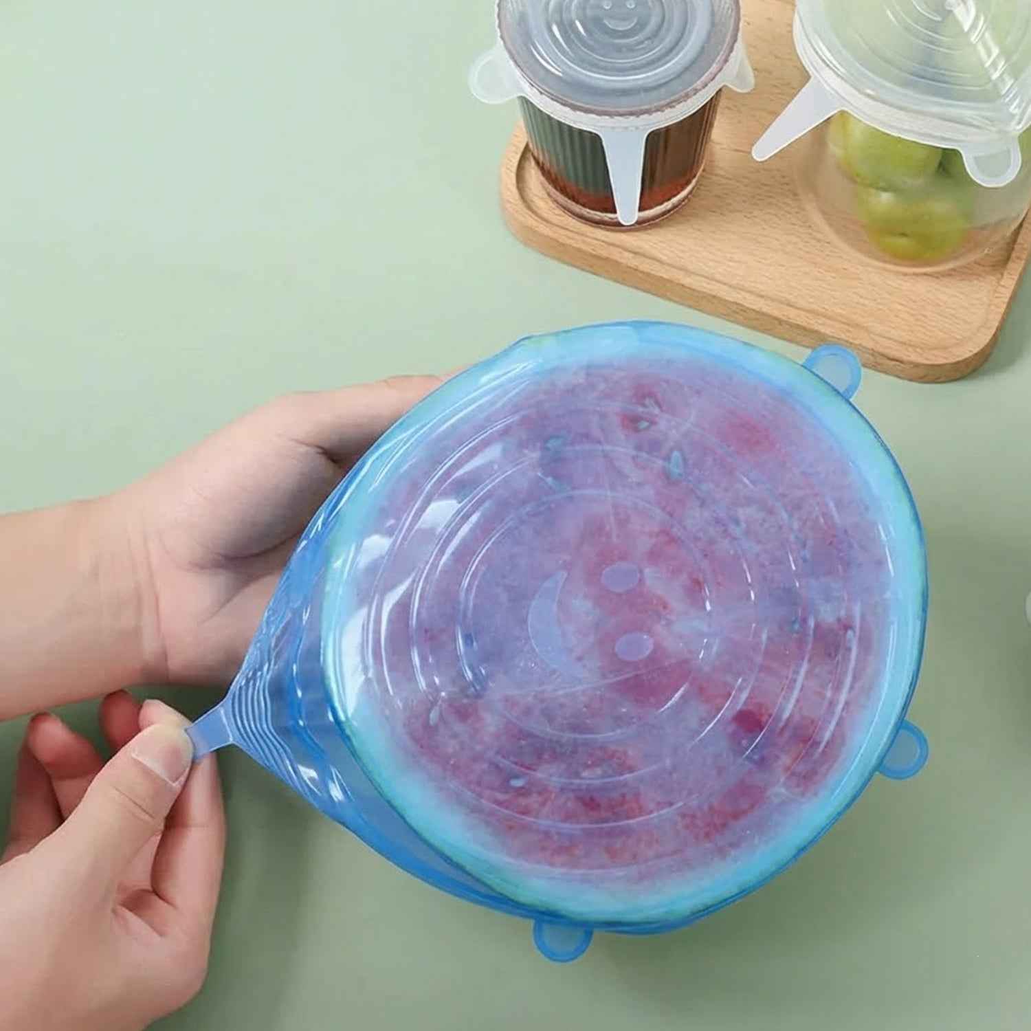 Reusable Silicone Stretch Lids 4 Piece Set