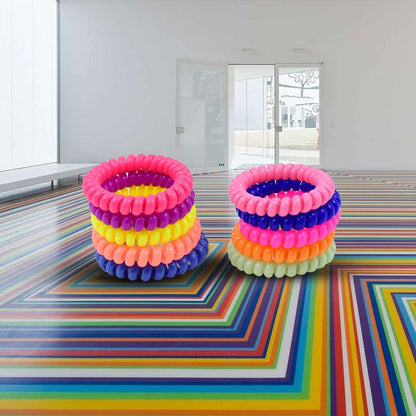Telephone Wire Hair Bands Pack Of 100 Pcs