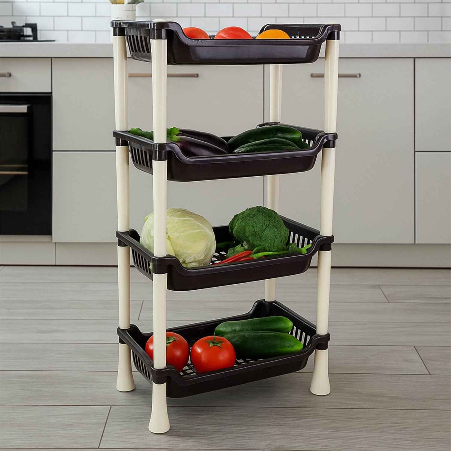 Apex 4-layer Small Multipurpose Plastic Storage Rack