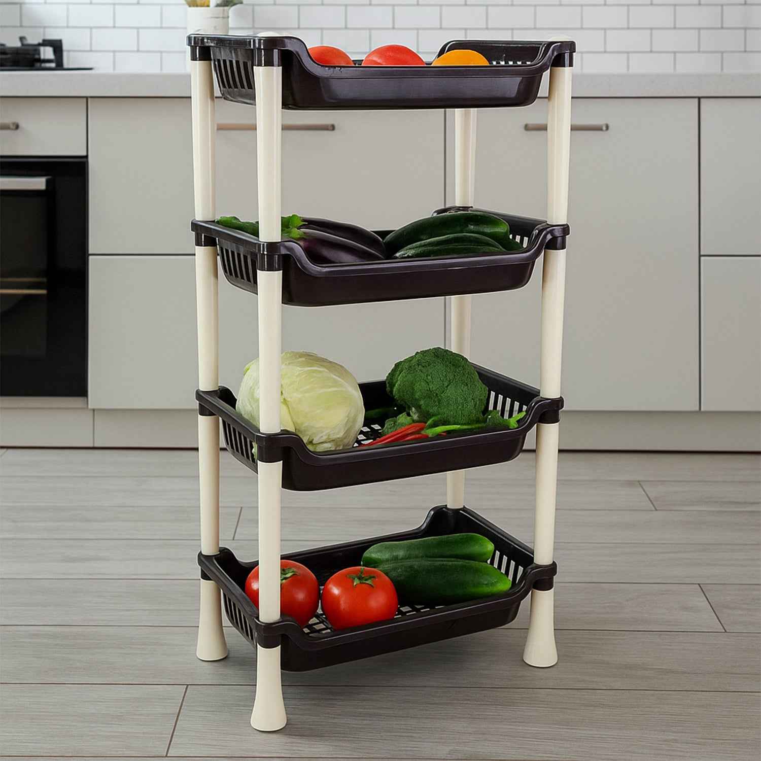 Apex 4-layer Small Multipurpose Plastic Storage Rack