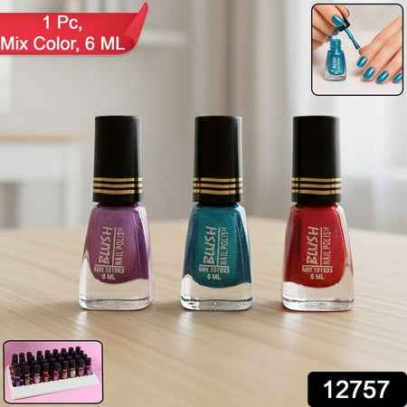 Blush Metallic Mini Nail Polish (Mix Color 6 Ml 1 Pc) - BeSh Deals®