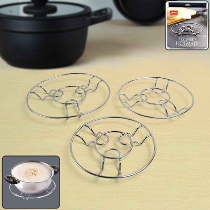 Apex Stainless Steel Wire Hotmate Trivet Stand Set Of 3 - BeSh Deals®
