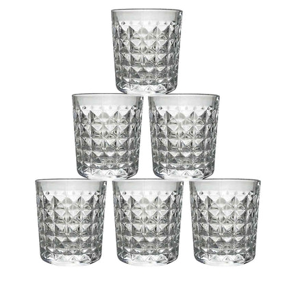 Premium Crystal Style Glass Tumbler Set (6 Pc 210 Ml) - BeSh Deals®