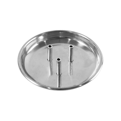 Stainless Steel Lotus Agarbatti Stand With Triple Stick Holder (1 Pc)