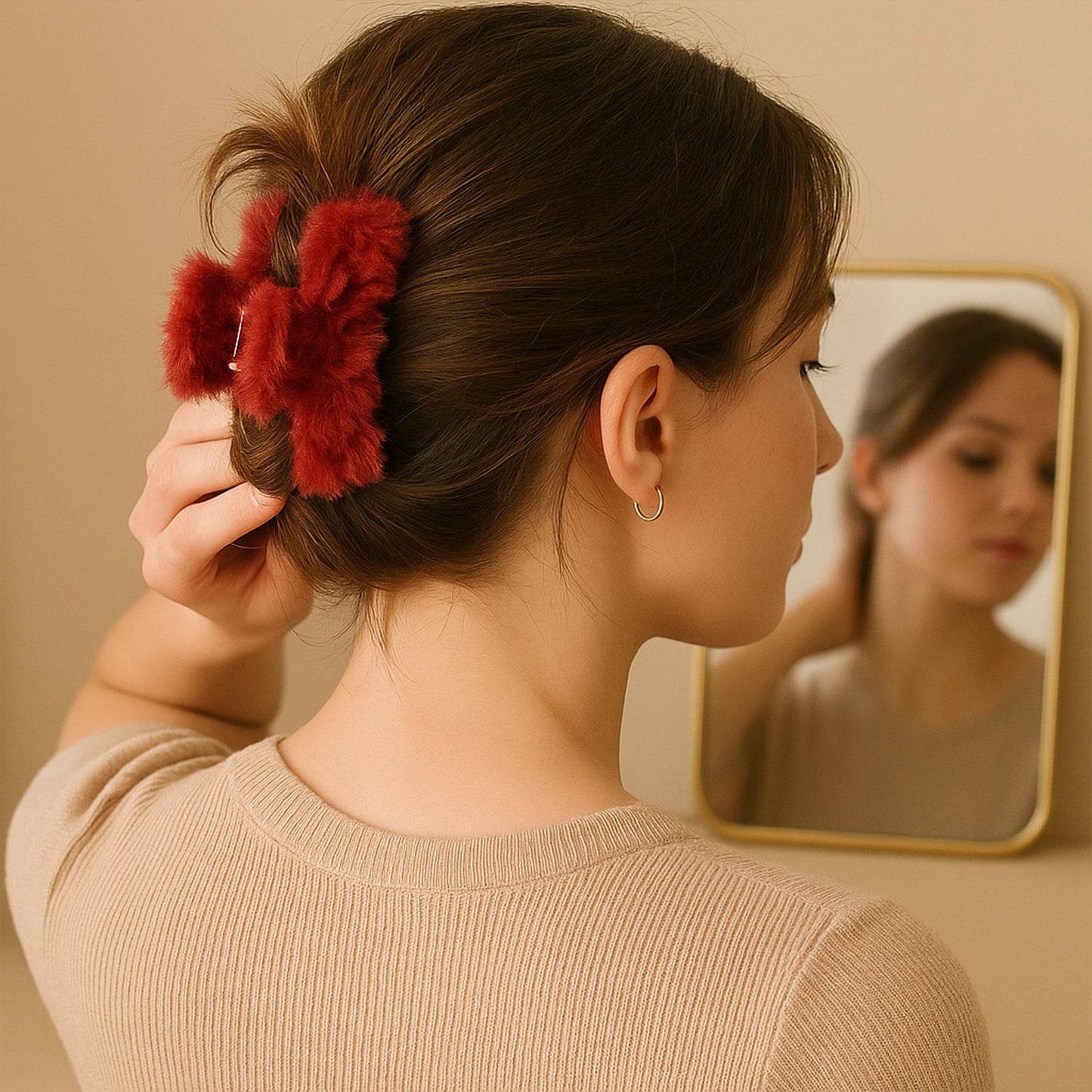 Soft Velvet Furry Hair Clutcher Clips Set (12 Pc) - Best Deals at BeSh Deals®