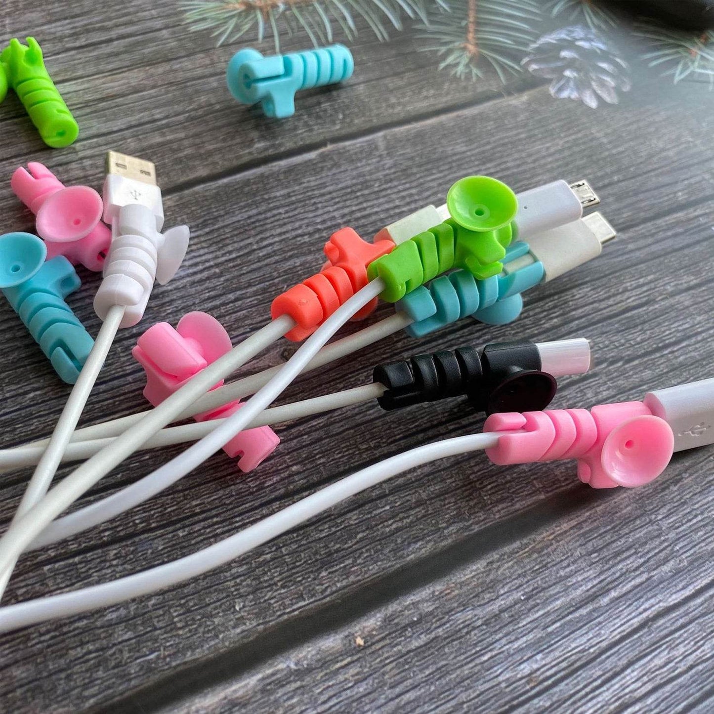 Cable Cord Protector Saver With Suction End (Suction Winder  4 Pcs Set) - Best Deals at BeSh Deals®