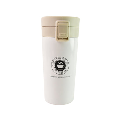 Stainless Steel Vacuum Insulated Coffee Flask With Flip Lock Lid (400ml  1 Pc)