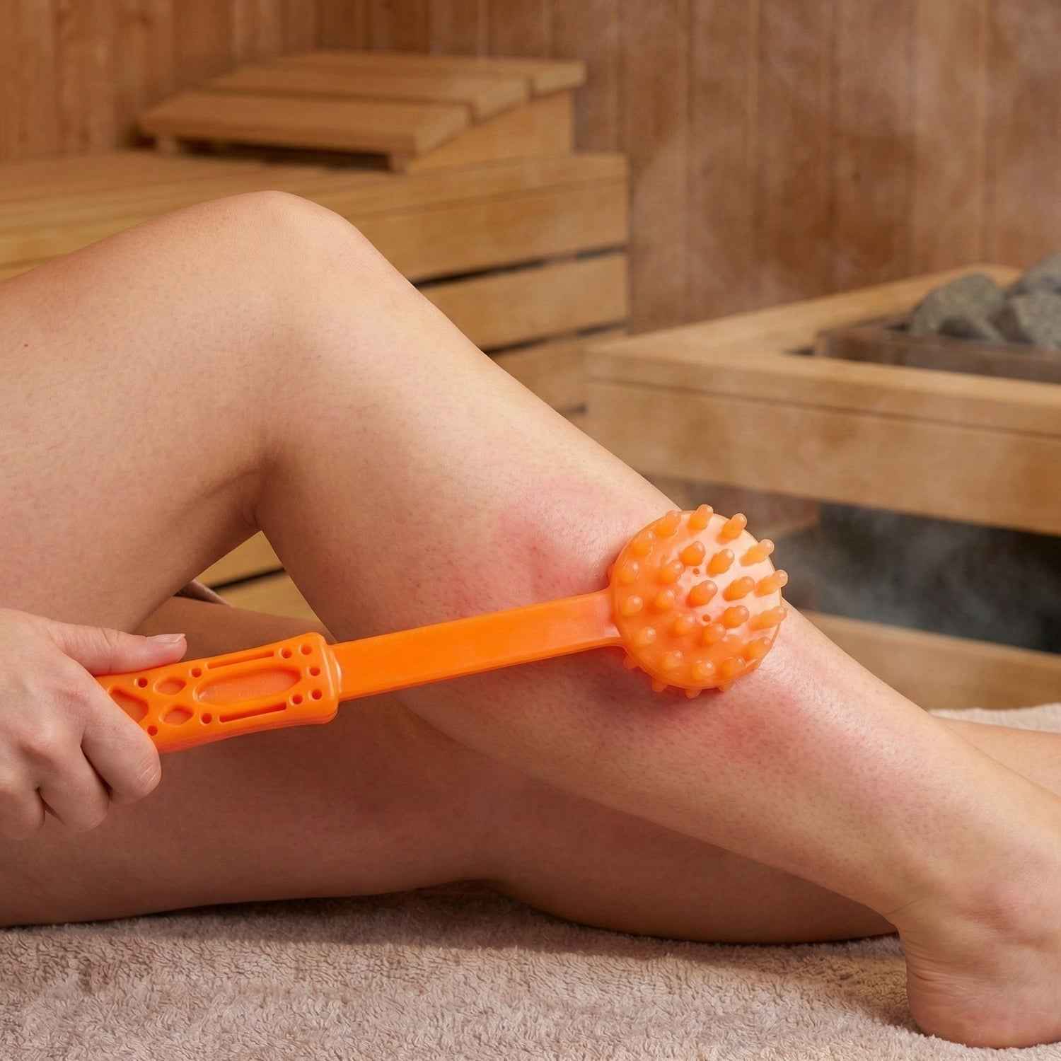 Long Handle Body Massage Roller Stick (1 Pc)