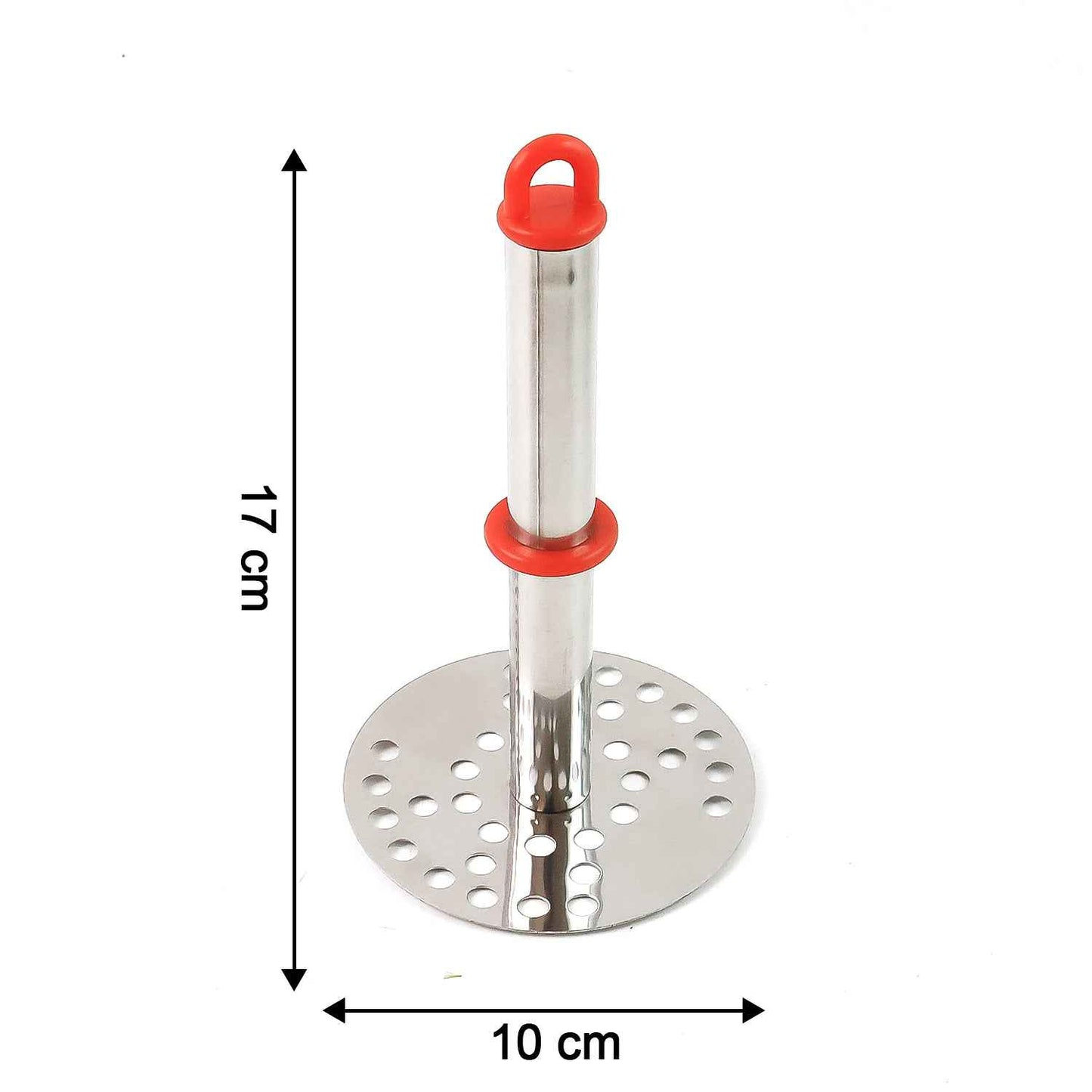 Stainless Steel Potato Masher With Ergonomic Handle (17cm  1 Pc)