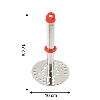 Stainless Steel Potato Masher With Ergonomic Handle (17cm  1 Pc)