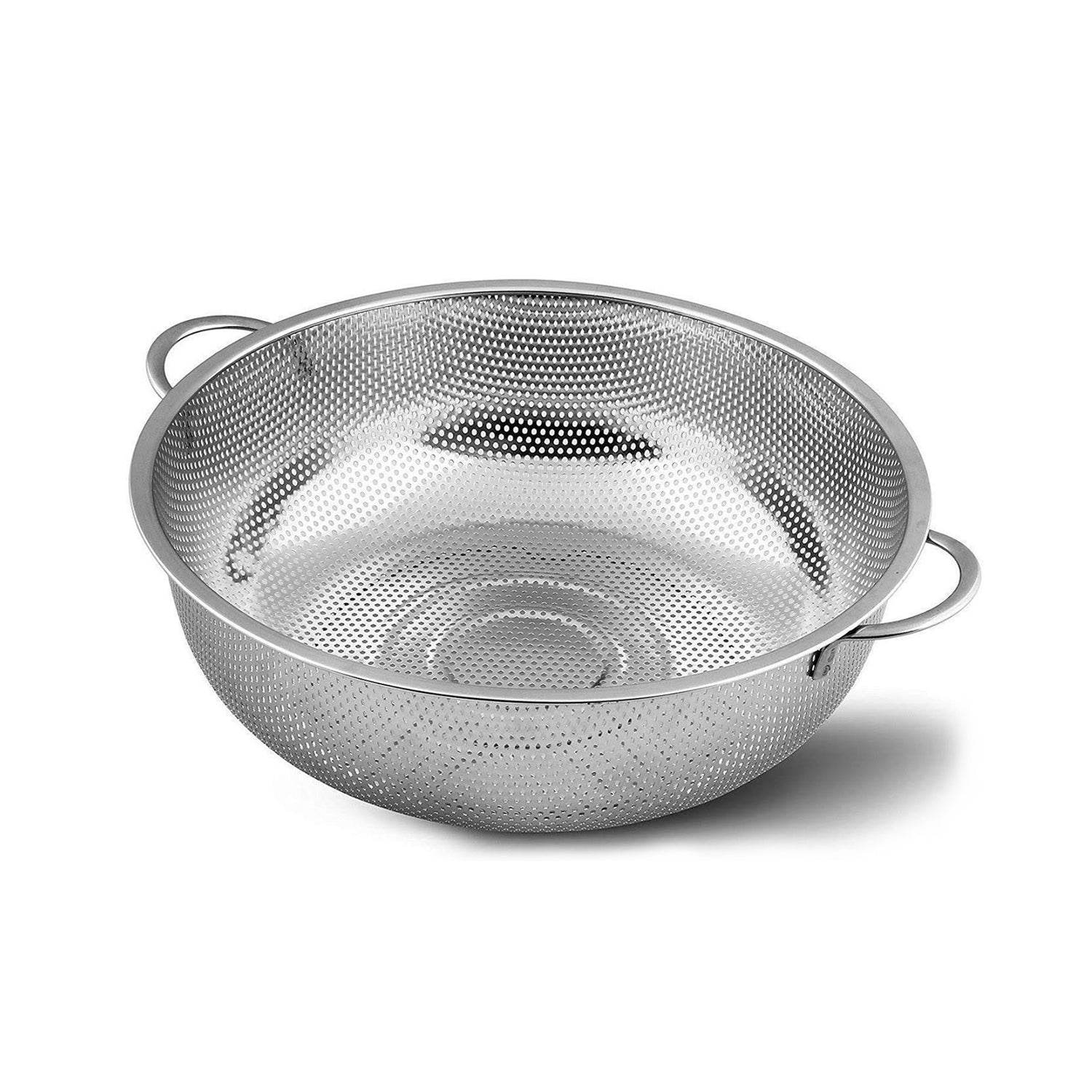 5754 Stainless Steel Colander With Handle Large Metal Mesh Basket Strainer For Pasta Spaghetti Berry Veggies Fruits  Kitchen Food Colander Dishwasher Safe (1 Pc  25.5 Cm) - Best Deals at BeSh Deals®