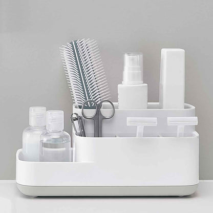 Plastic Multipurpose 5 Compartment Bathroom Desk Organizer Holder (1 Pc)