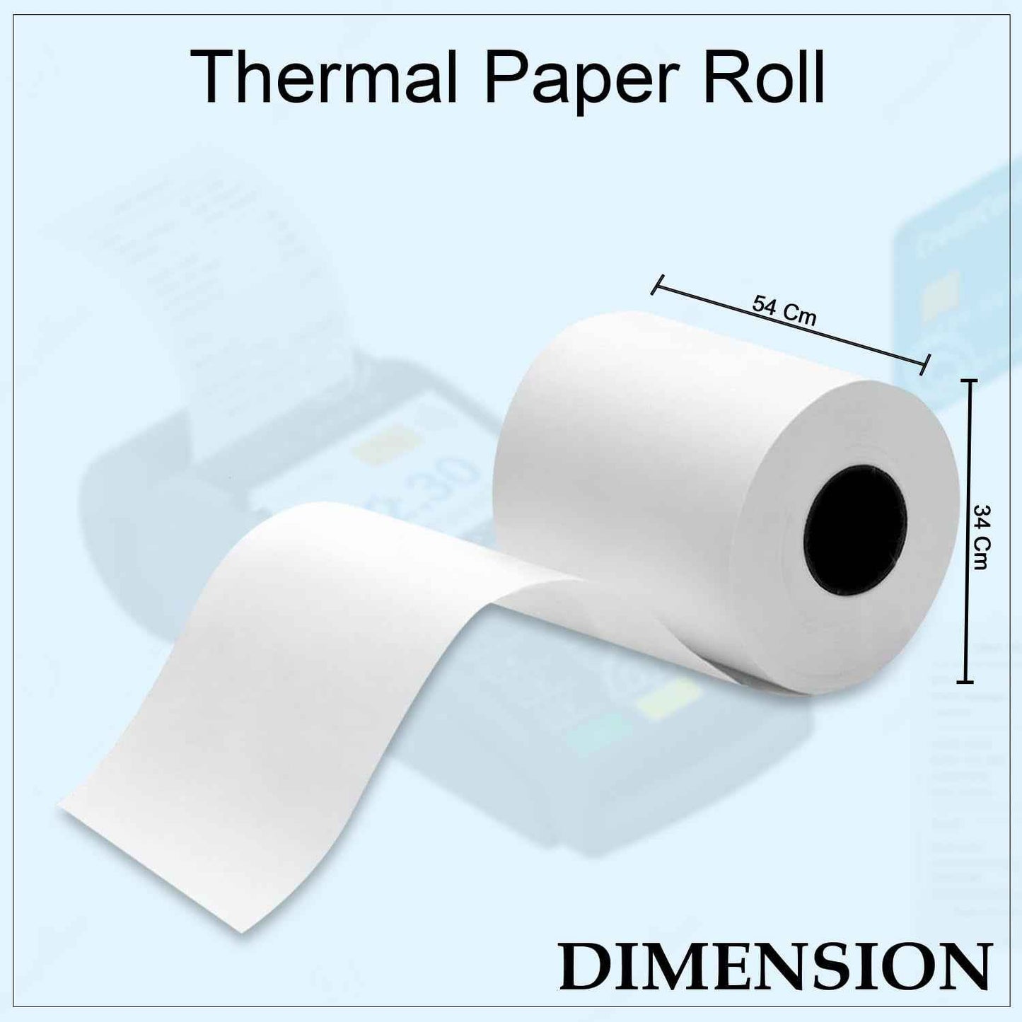 Thermal Label Roll For Barcode Printing (57 X 34 Cm)