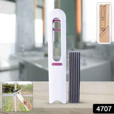 4707 Portable Self-squeeze Short Mop Mini Hand Wash-free Strong Absorbent Mop With 1 Cotton Head Cleaning Sponge For Bathroom Kitchens Table