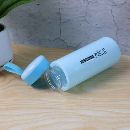 Water Bottle 400ml Leak Proof Glass Water Bottle With Daily Water Intake For Gym And Children Nice Bottle (1 Pc)
