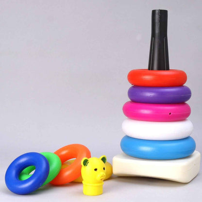 8015 Plastic Baby Kids Teddy Stacking Ring Jumbo Stack Up Educational Toy 9pc