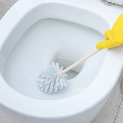 4673 Premium Toilet Plastic Brush With Holder Stand Western And Indian Toilet Bathroom Cleaning