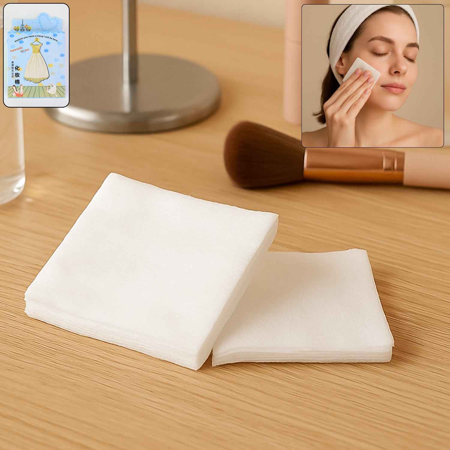 1391 Cotton Makeup Remover Pads For Women Girls (Pack Of 40)
