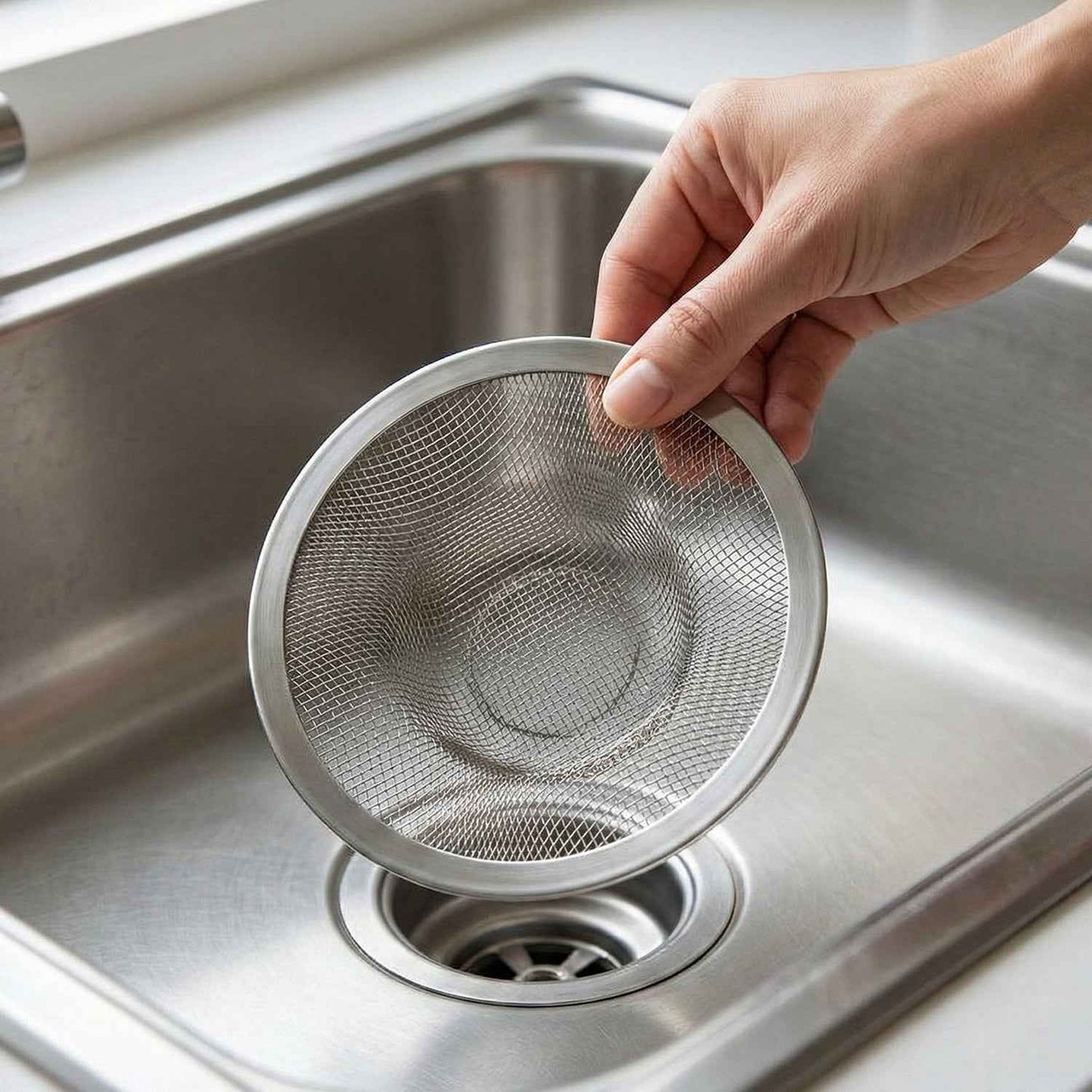 Stainless Steel Sink Drain Strainer Set (3 Pc)