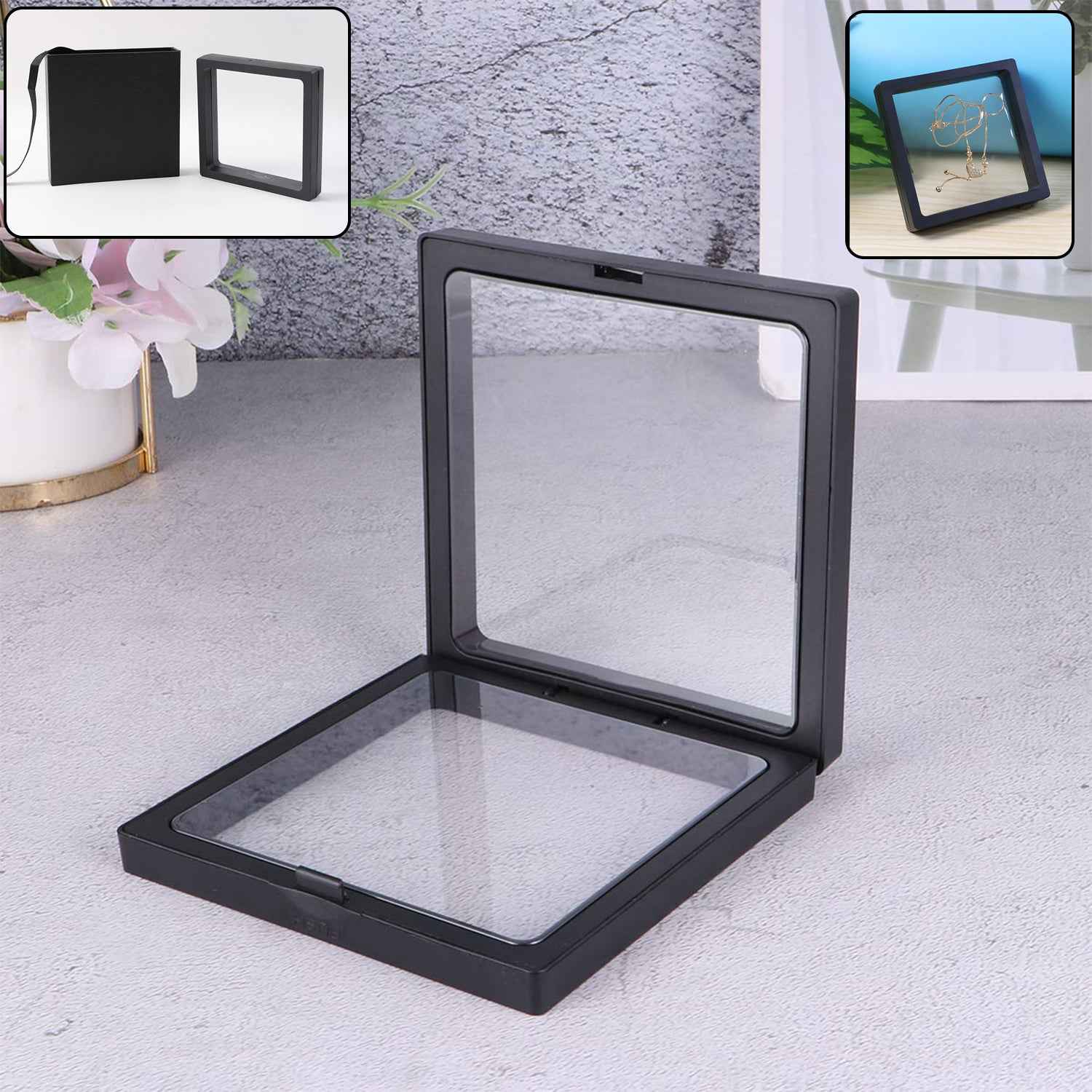 Transparent Jewellery Display Box (11x11 Cm  1 Pc)