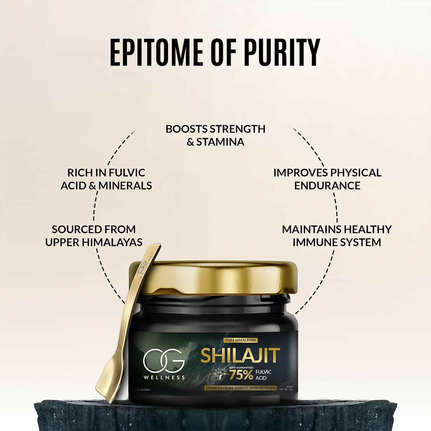 Og Wellness Pure Himalayan Shilajit Resin (20 Gm  1 Pc)