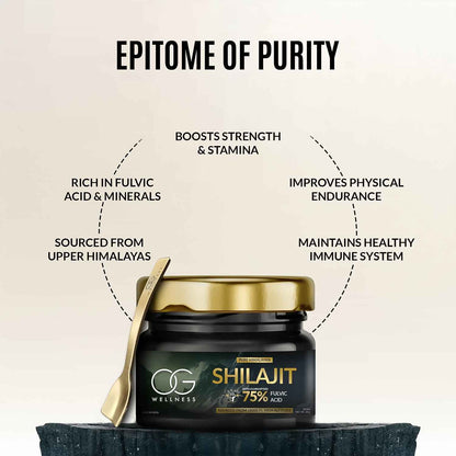 Og Wellness Pure Himalayan Shilajit Resin (20 Gm  1 Pc)